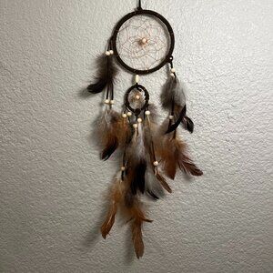 Eco friendly natural hand-crafted web dreamcatcher windchime wall decor hanging